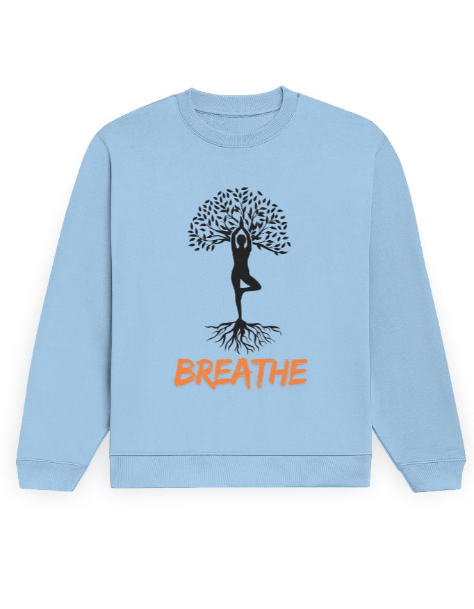 Breathe – Tree Design Unisex Unisex Sweatshirt - Image 2